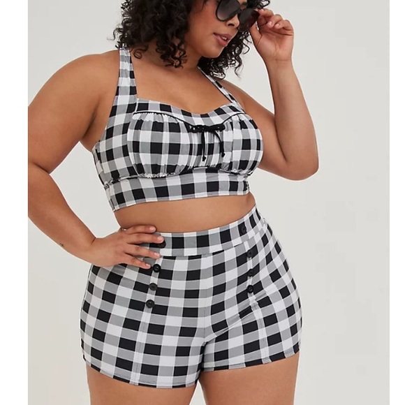 torrid Other - TORRID NWT RETRO GINGHAM SWIM TO & ULTRA HIGH WAIST SWIM SHORT